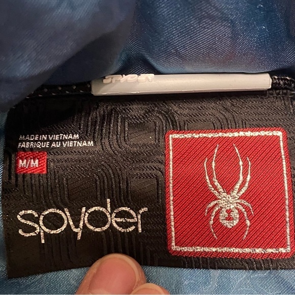 Spyder Down Jacket Ski Blue Denim Full Zip Size Medium - Picture 5 of 13